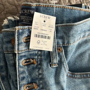 New jcrew essential straight jeans
